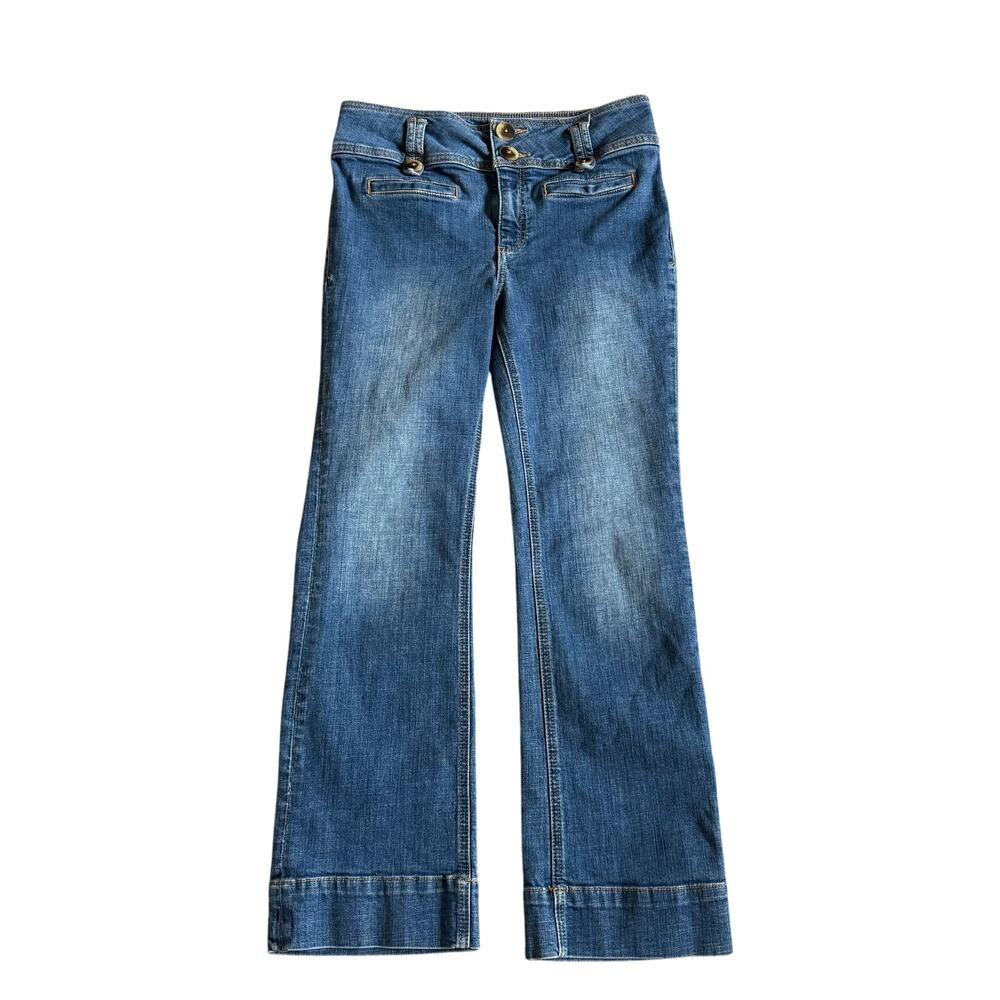 Pilcro and the Letterpress Anthropologie Jeans Womens 27 Mid Rise Blue Denim